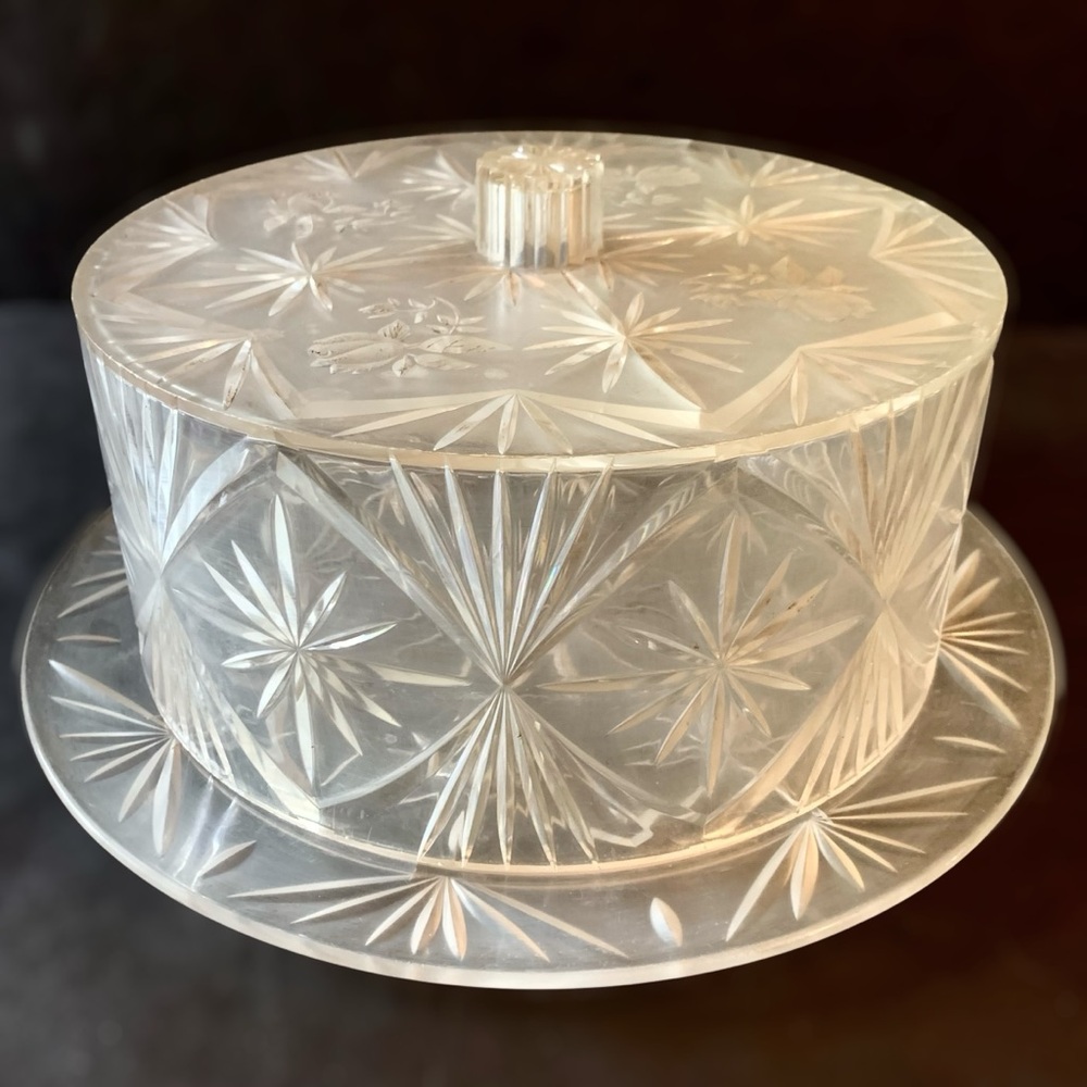 v i n t a g e :: Midcentury Atomic Cake Tray Acrylic Starburst - Picture 12 of 12
